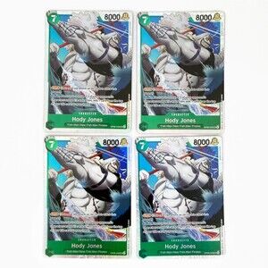 x4 OP06-035 Hody Jones SR Playset Wings of the Captain One Piece Game Green